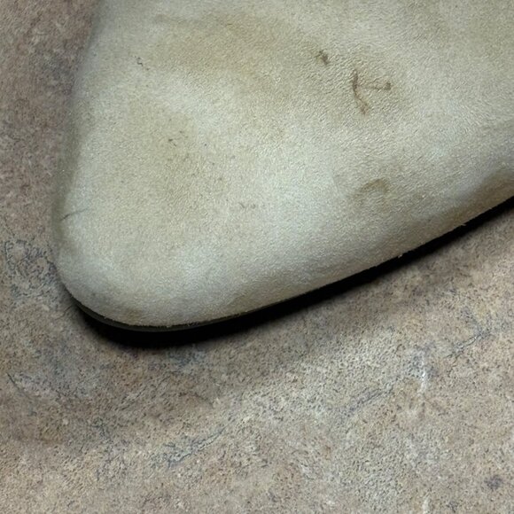 Cole Haan Wedge Heels Beige Suede Leather Ankle Strap Shoes Size 9 - Picture 7 of 13